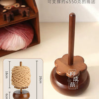 Magnetic Levitation Yarn Holder for Knitting and Crocheting, Wooden Yarn Spool Stand