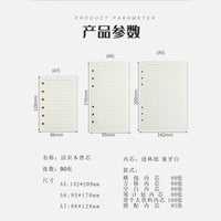 A5/A6/A7 Single Color Refillable Notebook Inserts, 100g Dowling Paper Loose-Leaf Refills for Journals and Planners