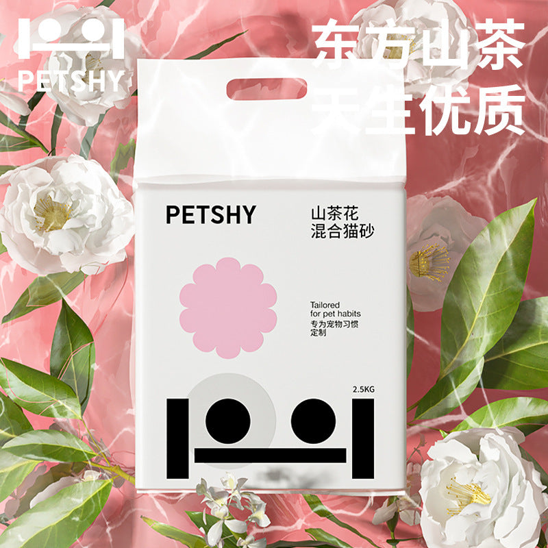 PETSHY Camellia Tofu Cat Litter Bentonite Deodorizing Low Dust