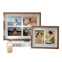 Creative Multi-Aperture Wooden Photo Frame for 6-Inch Photos