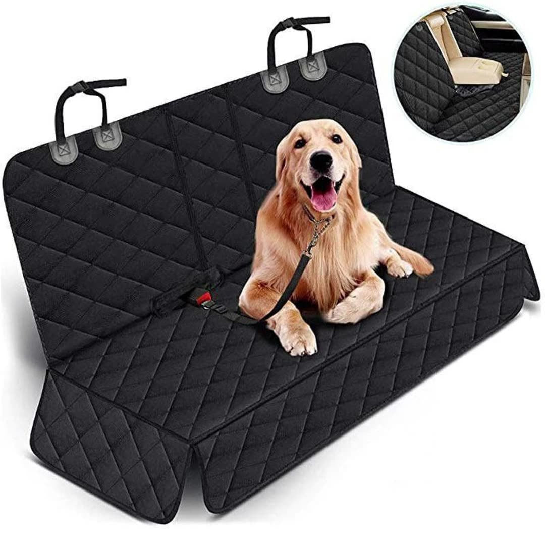 Pet Car Back Seat Cover 600D Oxford Fabric Waterproof Scratch-Proof Hammock for Dogs
