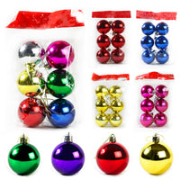 Christmas Tree Ornaments Electroplated Plastic Colorful Christmas Balls