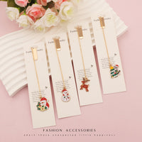 Cute Christmas Snowman Bookmark Page Clip for Students & Graduates, Creative Souvenir Gift