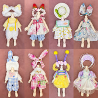 16-17cm BJD Doll Clothes 1/8 1/12 Scale Lolita Dress OB11 Cute Outfit
