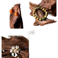 Natural Wood Display Stand for Jewelry Photography Props, Chinese Retro Style