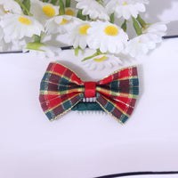 Christmas Series 3D Bow Pet Hair Clips for Yorkies and Small Dogs