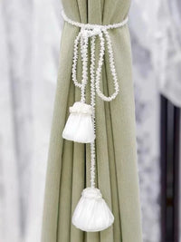 French Light Luxury Bowknot Curtain Tie-Backs for Sheer Curtains, 1 Pair