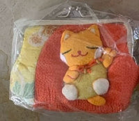 Japanese Lucky Cat Crepe Fabric Coin Purse with Clasp Closure (Set of 5)