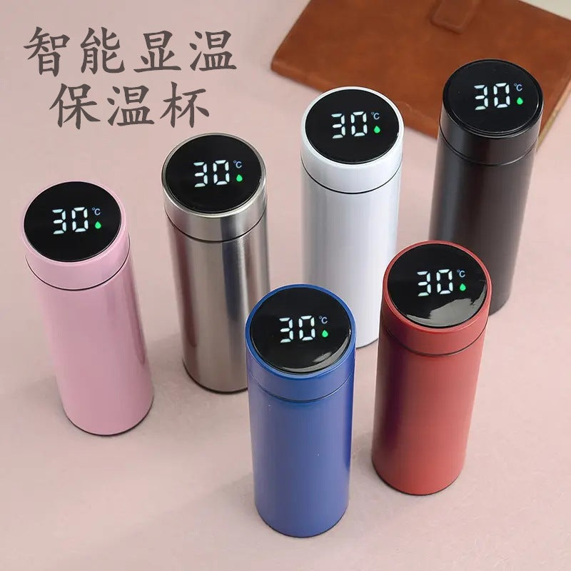 Smart Temperature Display 304 Stainless Steel Insulated Mug with Tea Infuser, Large Capacity