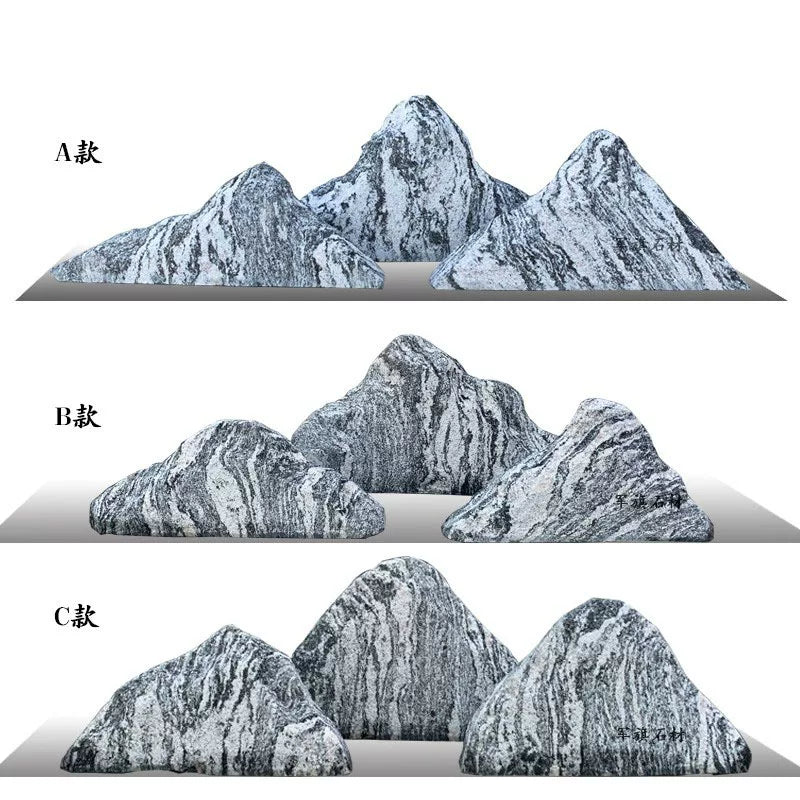 Natural Snow Wave Stone Slices for Landscaping and Engraving