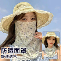 Summer UV Protection Neck Gaiter Face Mask for Women, Breathable Ice Silk Sunscreen Scarf