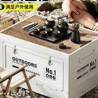 Outdoor Folding Storage Box, Large Capacity Portable Camping Organizer