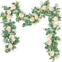 Artificial Eucalyptus Rose Camellia Garland Vine for Wedding & Party Decor