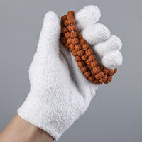 Velvet/Pineapple Pattern Thickened Gloves for Walnut/Bodhi/Olive Polishing and Play