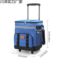 Portable Rolling Cooler Bag with Wheels, Large Capacity Insulated Picnic Bag for Outdoor Travel