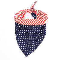 American Flag Pet Bandana for Dogs and Cats, Adjustable Scarf Bib for Small to Large Pets