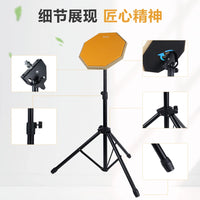 8-inch Silicone Drum Practice Pad Set with Stand - Quiet Training Pad for Beginners with Metronome