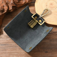 Minimalist Retro Leather Key Pouch for Men and Women, Waist Hanging Mini Key Holder