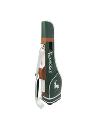 KIKGOLF Unisex PU Leather Golf Club Carry Bag with Deer Head Design, Lightweight Travel Sling Bag