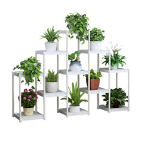 Multi-Tier Plastic Plant Stand for Indoor/Outdoor Use, Thickened Floor-Standing Flower Pot Rack