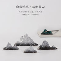 Zen Ceramic Mountain Aquarium Ornament for Micro Landscape and Flowing Water Features