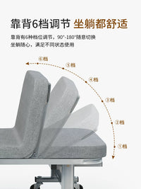 Restar Foldable Office Nap Cot with Adjustable Backrest, Portable Guest Bed for Home and Hospital