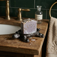 European Vintage Cast Iron Turtle Decorative Soap Dish for Home Bathroom Garden