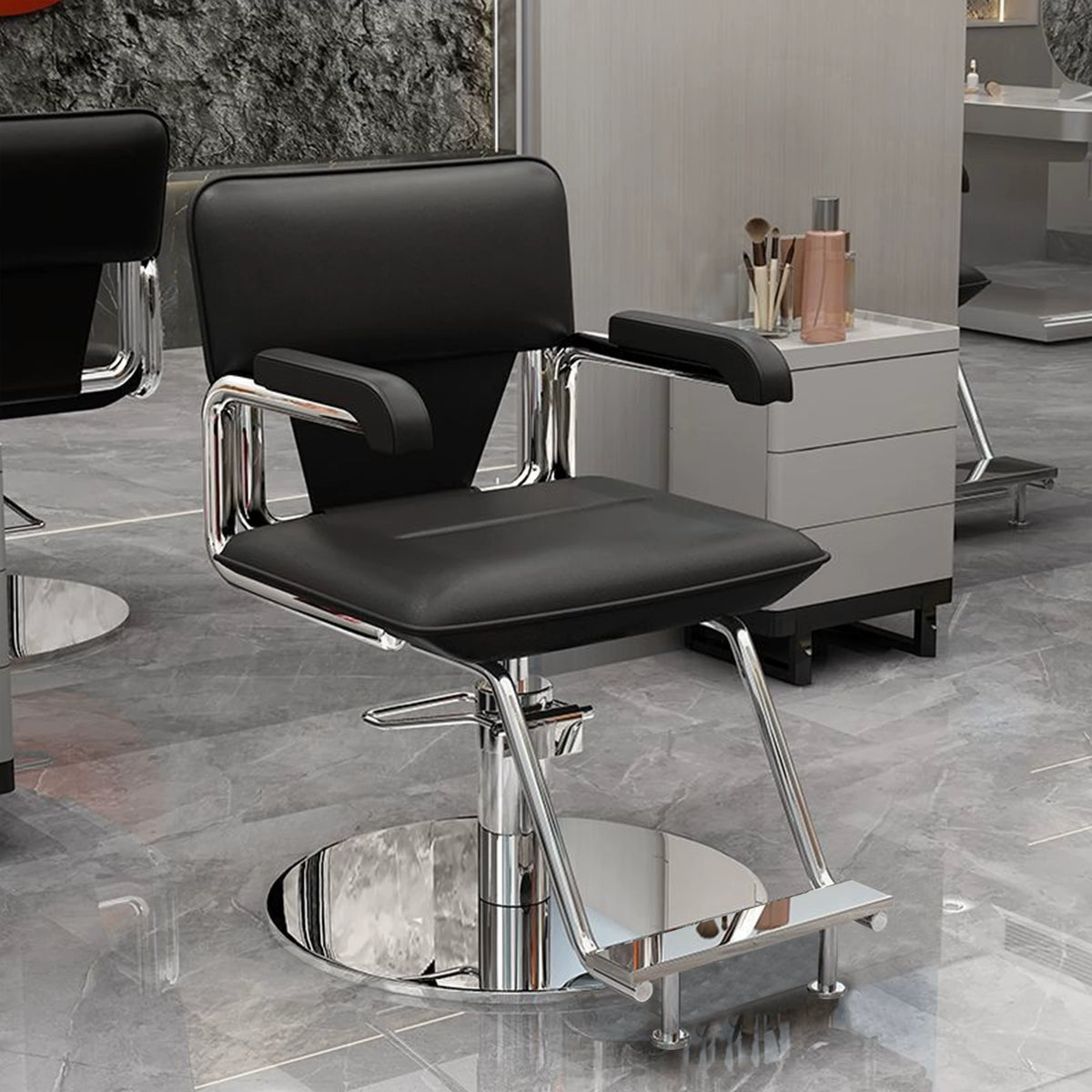 Modern Hydraulic Swivel Reclining Barber Chair for Salon and Spa