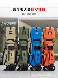 Boyea Lightweight Golf Club Travel Bag with Wheels, Waterproof Hard Shell Golf Aviation Bag