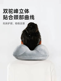 Inflatable U-Shaped Travel Neck Pillow for Airplanes and Cars, Portable Pressure-Activated Cervical Support Pillow