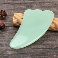 Jade Gua Sha Board for Face, Eye, Neck, and Body Massage - Thickened Concave Design