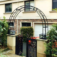 Outdoor Garden Arch Trellis for Climbing Plants, Metal Arbor for Yard Patio Decor