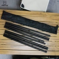 Heavy-Duty Tent Awning Poles for Outdoor Canopy Shelter, 2.0m Height, Thickened Iron Pipe Support Rods, Set of 2