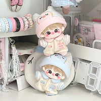 10cm Doll Clothes Set with Hat and Romper for Cotton Dolls