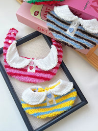 Christmas Lamb Fleece Pet Collar Scarf for Cats and Dogs - Adjustable Teddy Velvet Scarf for Photoshoots