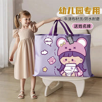 Cartoon Oxford Cloth Storage Bag for Quilts and Bedding, Zippered Moving and Packing Organizer, Waterproof and Moisture-proof