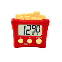 Cute French Fry Shaped Magnetic Kitchen Timer for Study & Cooking