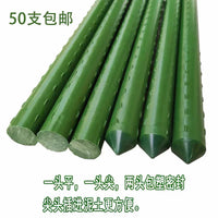 50-Pack Plastic-Coated Steel Garden Stakes for Climbing Plants, Vines, and Vegetables