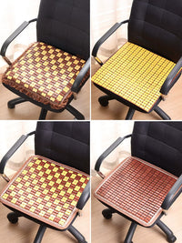 Summer Mahjong Mat Bamboo Cushion for Office Chair, Sofa, Car Seat - Breathable Cooling Pad for Students