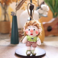 Cute Clown Boy Plush Keychain Doll Bag Charm