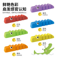 Kids' Crocodile Rainbow Stepping Stones for Balance Training and Sensory Play