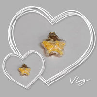 Luminous Star Glass Ball Pendant for DIY Jewelry and Keychain Crafts