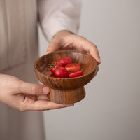 Solid Wood Fruit Bowl and Snack Dish Set