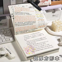 A5 Kraft Paper Square Notepad Tear-Off Top-Bound Thickened Notebook for Students