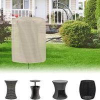 Round Stool Storage Dust Cover Waterproof Sunscreen Protection for Bathtub Bucket Small Round Table