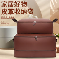 Large Capacity Waterproof Leather Moving Storage Bag with Compression
