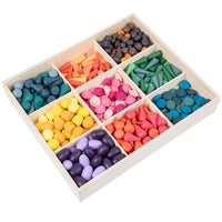 Wooden Rainbow Building Blocks Set for Kids, Creative Educational DIY Toy