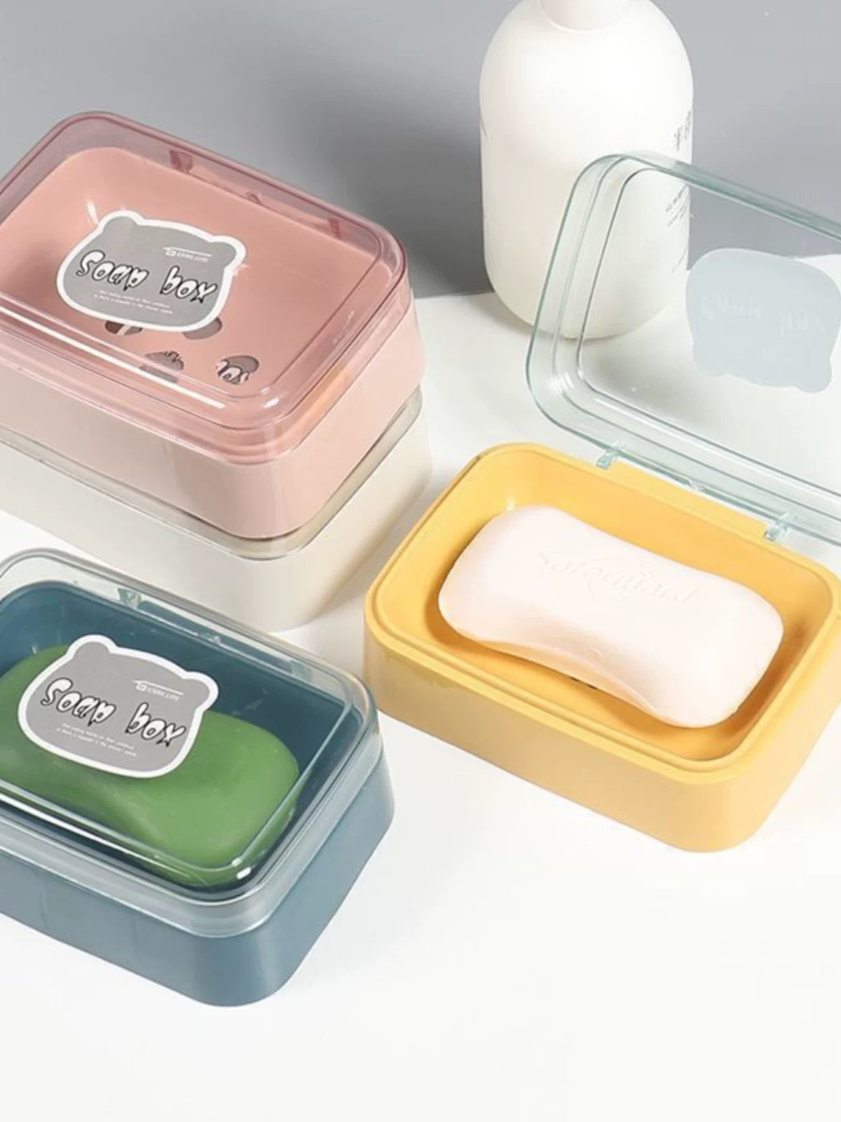 Portable Soap Dish with Lid for Travel and Home Use