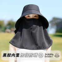 Women's UPF 50+ Sun Protection Bucket Hat with Wide Brim and Neck Flap for Outdoor Activities