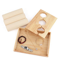 Solid Wood 3-Tier Bracelet Display Stand for Jewelry and Accessories